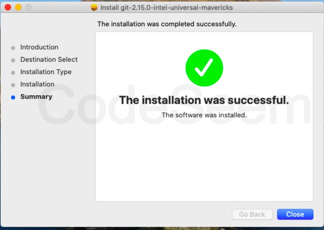 Installation success Git for mac OS - Cara Install Git di mac OS